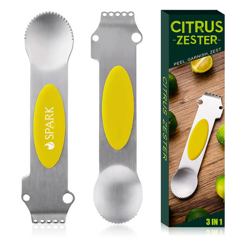 3-in-1 Stainless Steel Lemon Zester Peeler Multifunctional