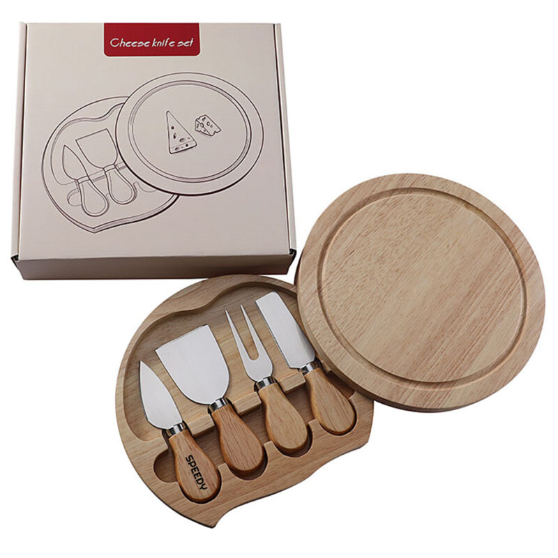 5-in-1 Cheese Knifes and Board Set