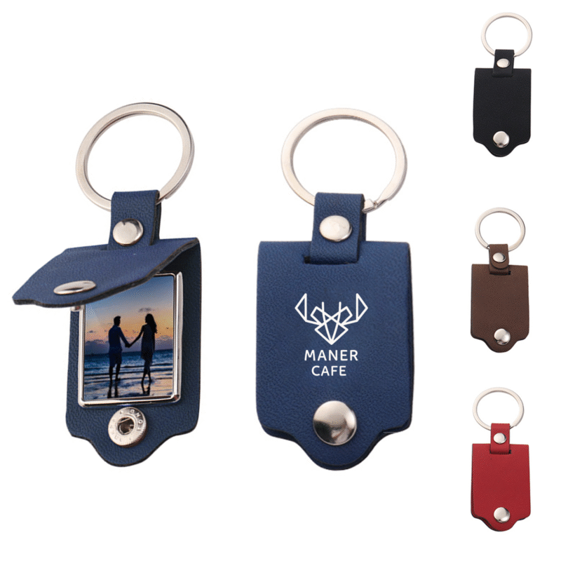 Personalised Leather Photo Keyrings