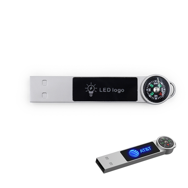 32G USB Flash Drive With Illuminated Logo
