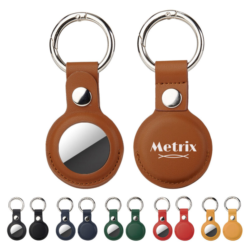 PU Leather Tag Holder Keychain