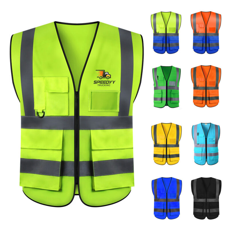 High Visibility Safety Vest With Reflective Strips