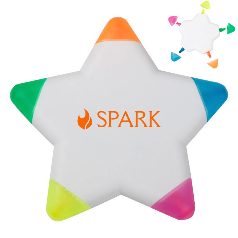 Multicolor Star Shape Highlighter Pen