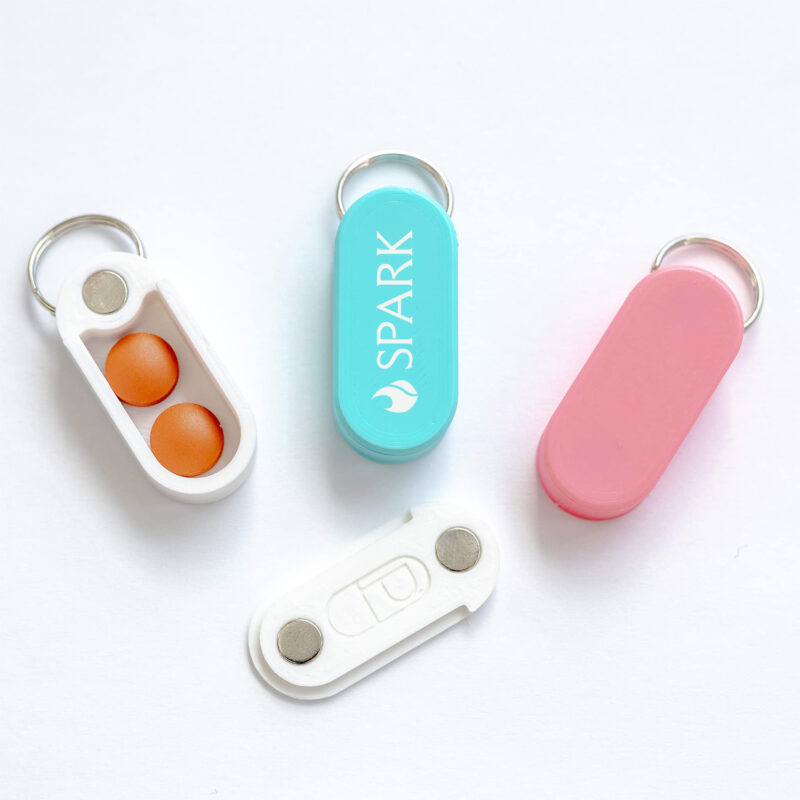 Keychain Pill Holder Micro-Sized with Magnetic Slide