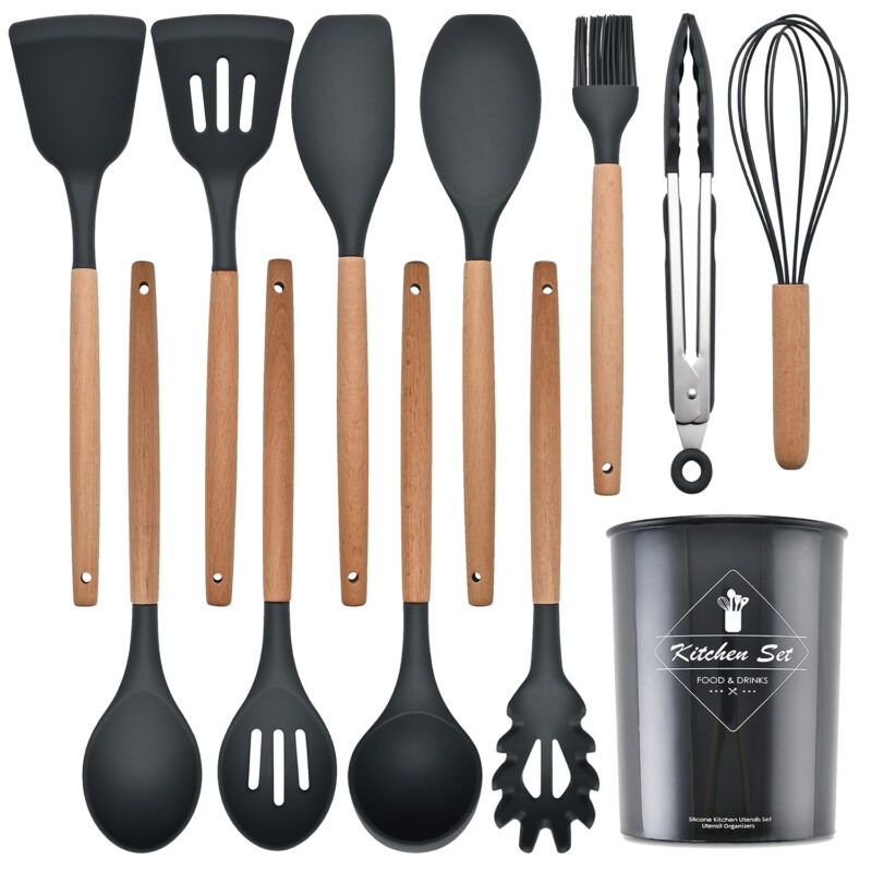 Silicone Non-Stick Kitchen Utensils 12-Piece Set
