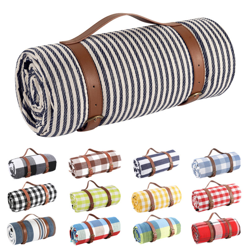 80"x 80" Picnic Blanket Beach Mat Waterproof and Foldable