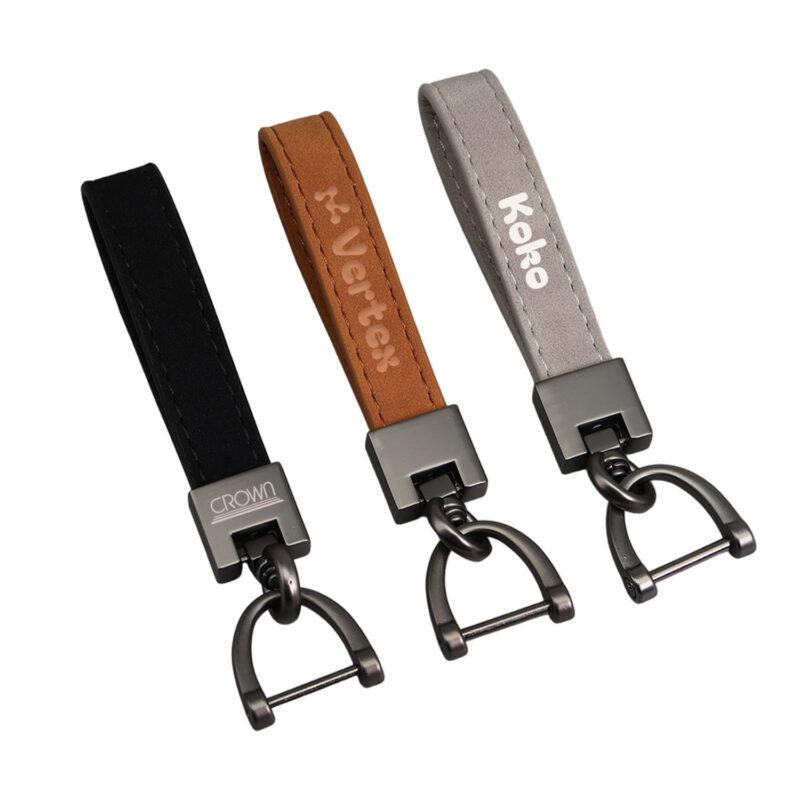Suede Leather Keychain