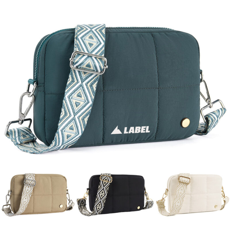 Quilted Crossbody Bag with Adjustable Strap