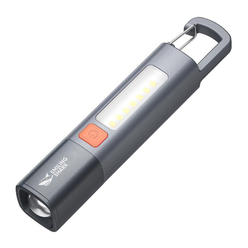 Compact Rechargeable LED Flashlight with Hook