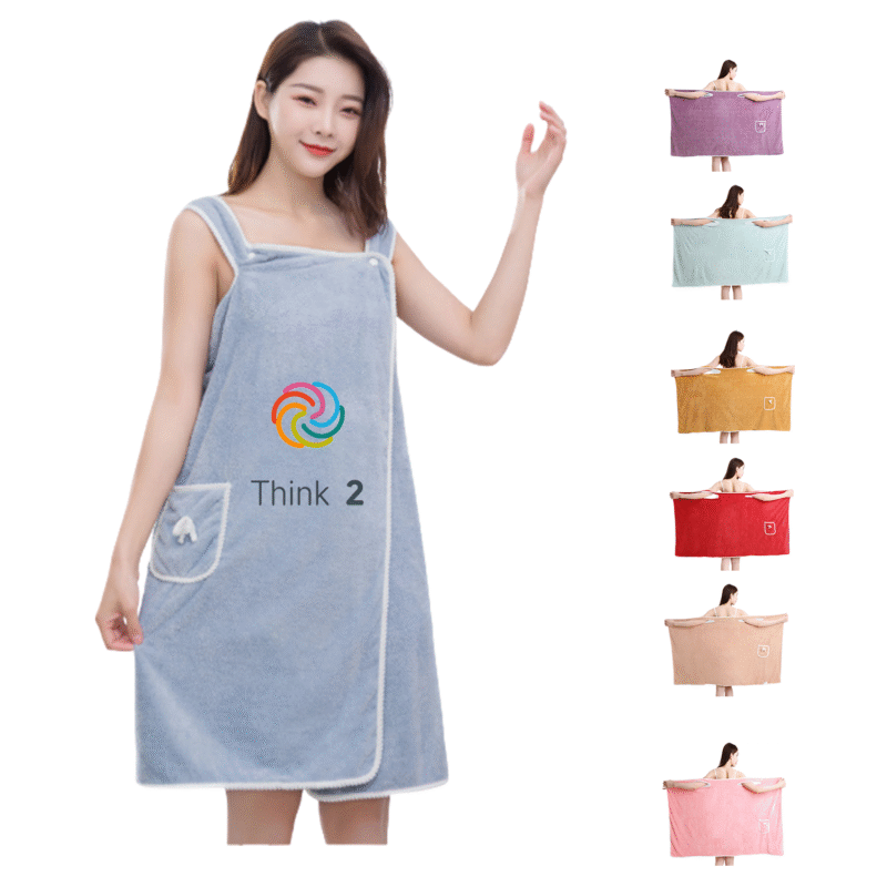 Coral Fleece Wearable Bath Towel