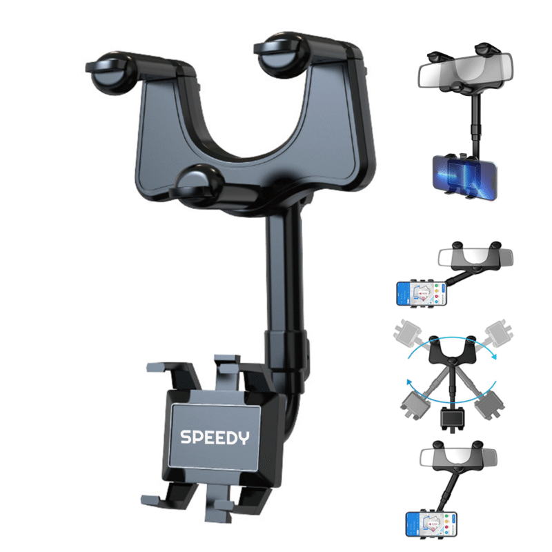 Rearview Mirror Phone Holder