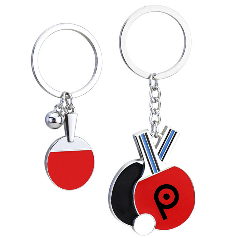 Table Tennis Paddle Keychains