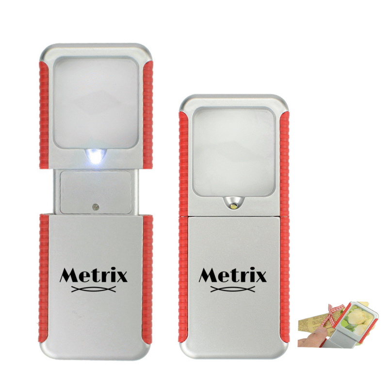 Portable LED Flashlight with High-Definition Magnifier