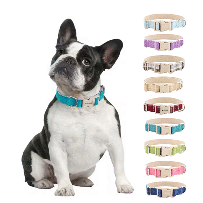 Eco-Friendly Linen and Cotton Dog Collar