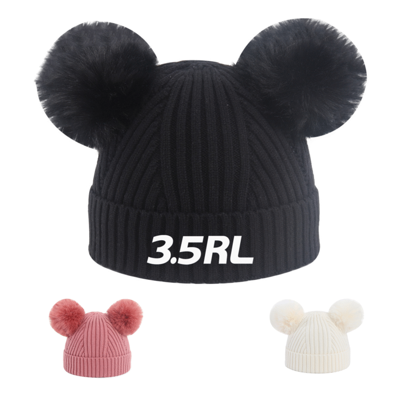 Kids' Double Pom-Pom Knit Hat