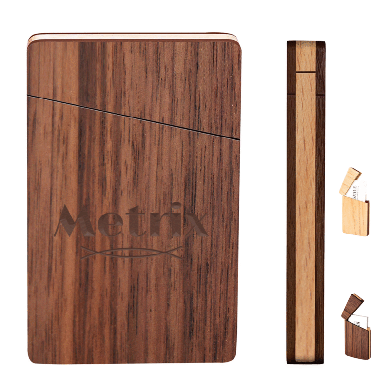 Slim Wooden Business Card Holder