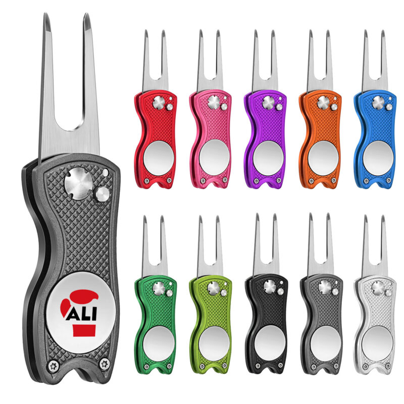 All Metal Foldable Golf Divot Tool